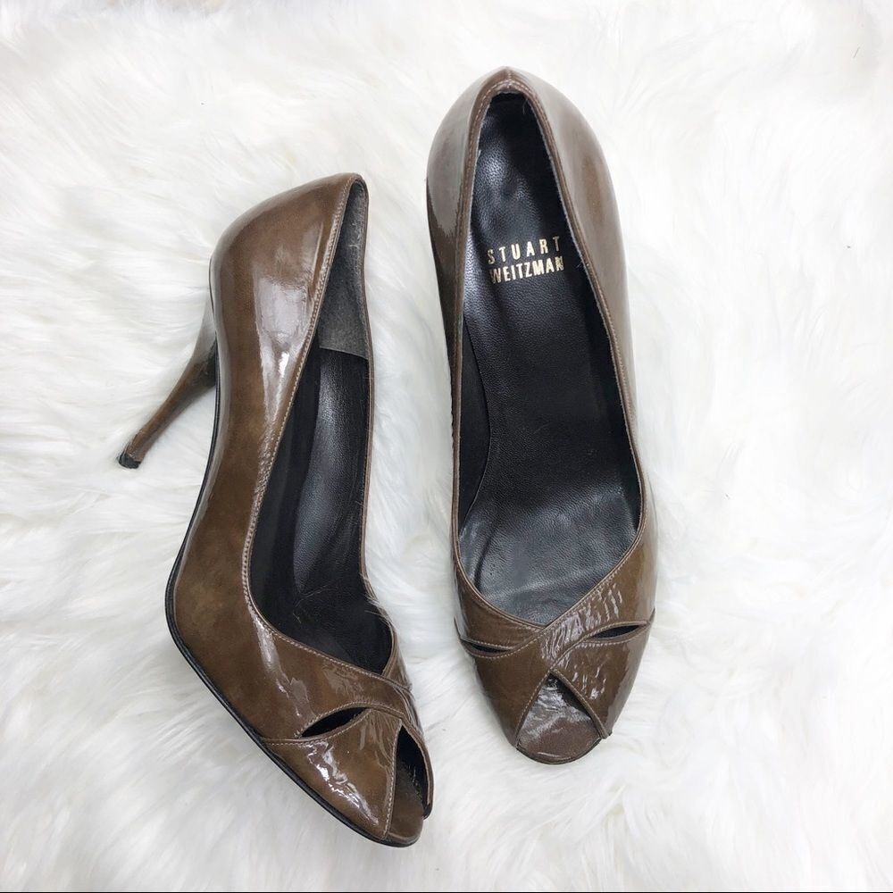 Stuart Weitzman | Patent Leather Peep Toe